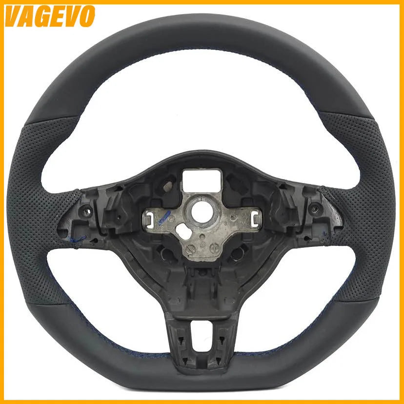 Forged carbon fiber leather sports steering wheel