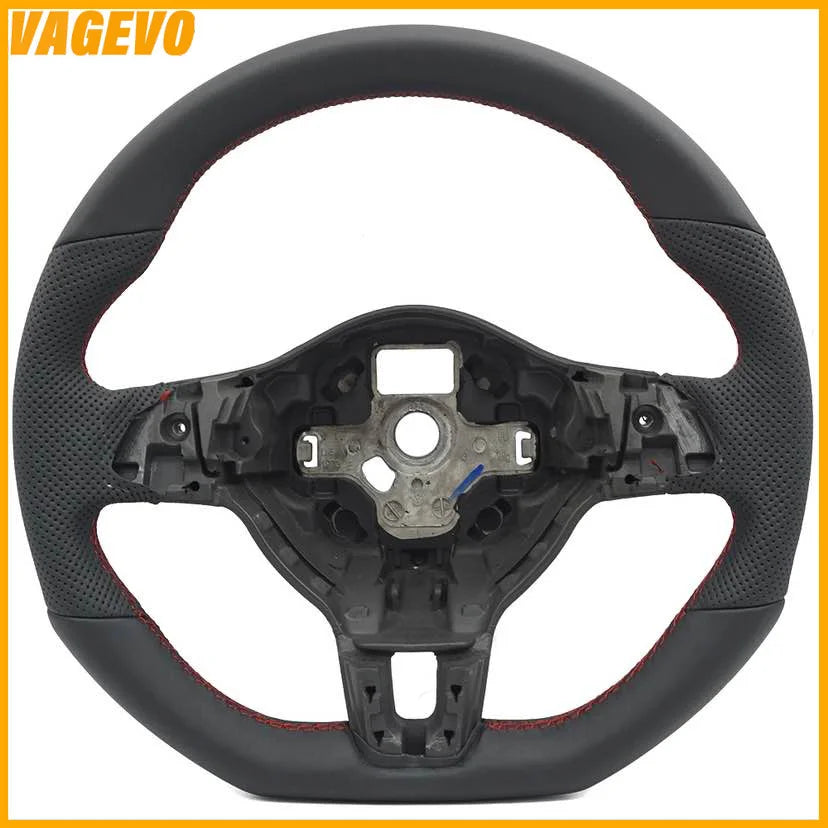 Forged carbon fiber leather sports steering wheel